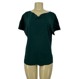 Boden US Size 14 Women Super soft Boat Neck T-shirt Shirt Sleeve Green R102